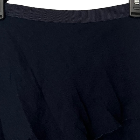L’AGENCE Navy Silk Ruffle Skirt - Picture 12 of 14